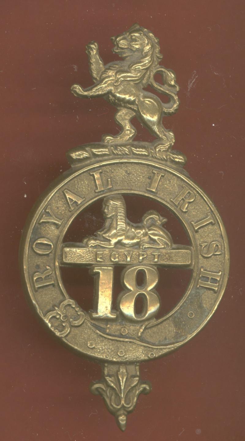 18th Royal Irish Regiment of Foot Victorian OR's glengarry badge