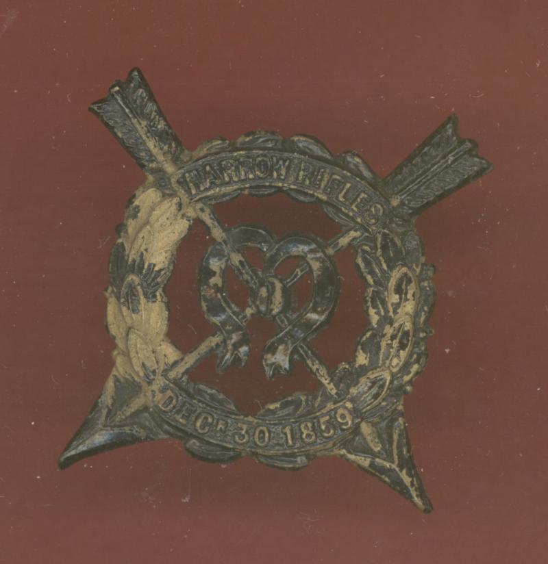 Harrow School (Harrow Rifles) OTC WW1 cap badge