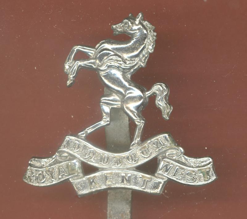 Royal West Kent Regiment chromed cap badge