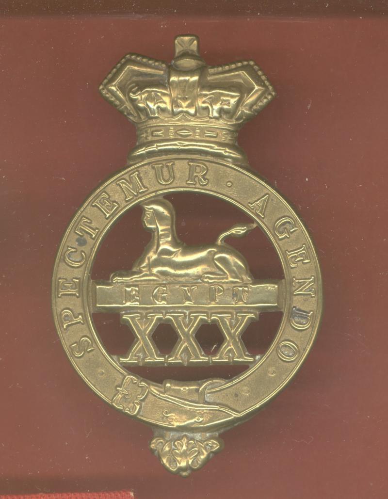 30th Cambridgeshire Regiment of Foot Victorian OR's glengarry badge