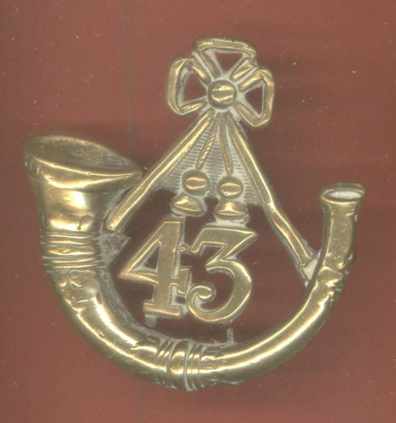 43rd Monmouth L.I. Regiment of Foot Victorian OR’s glengarry badge