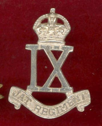 Indian Army 9th Jat Regt. Officer's cap badge 