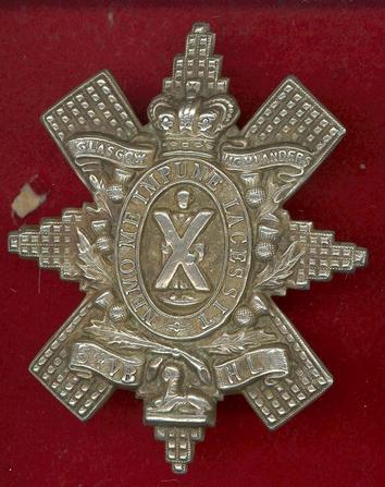 Scottish 5th VB Highland Light Infantry Victorian OR's glengarry badge 