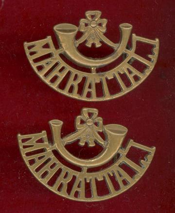 Indian Army Mahratta Light Infantry shoulder titles 