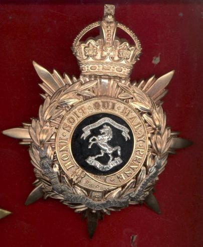 The Royal West Kent Regiment Edwardian Officer's helmet plate