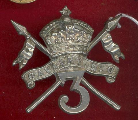 Indian Army. 3rd Cavalry Hyderabad Contingent Victorian Officer's helmet badge circa 1890-1903.