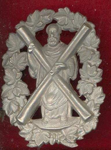Scottish 1st Administrative Bn. Aberdeenshire R.V.Victorian OR's glengarry badge 