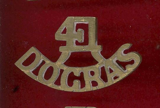 Indian Army WW1 41st Dogras Regt. shoulder title