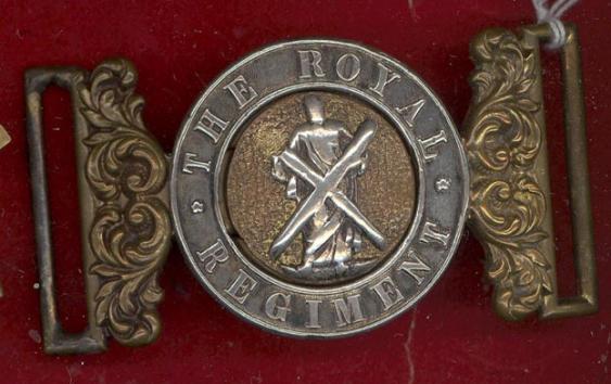 Scottish 1st Royal Regiment of Foot Victorian Officer's waist belt clasp