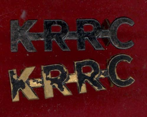 K-R-R-C King's Royal Rifle Corps shoulder titles