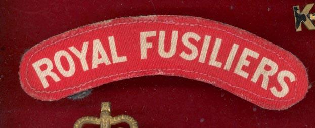 Royal Fusiliers City of London Regt. WW2 printed shoulder title