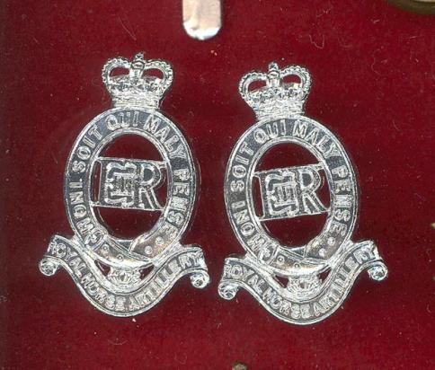 Royal Horse Artillery staybright collar badges