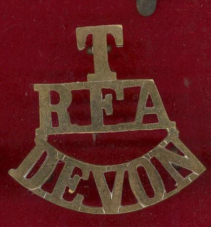 T / RFA / DEVON WW1 Territorial shoulder title