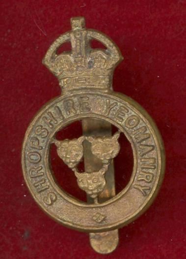 Shropshire Yeomanry post 1950 OR's cap badge