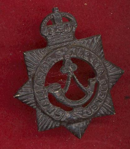 Indian Army Madras & Southern Mahratta Railway Rifles WW1 head-dress badge