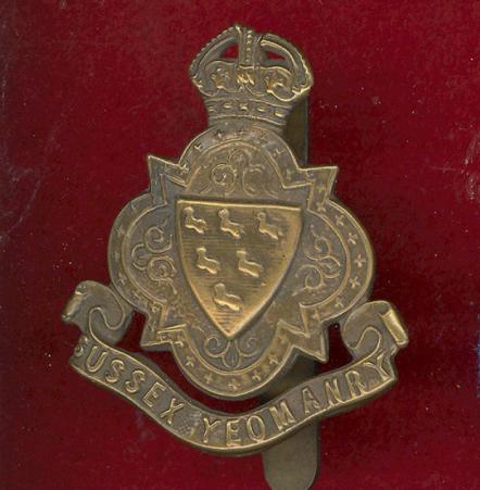 Sussex Yeomanry WW1  OR's cap badge