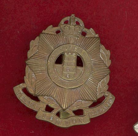 10th County of London Regiment Hackney Rifles OR's cap badge