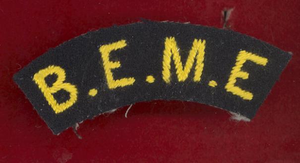 B.E.M.E. Burma Electrical & Mechanical Engineers WW2 cloth shoulder title