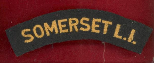 SOMERSET L.I. Somerset Light Infantry cloth shoulder title