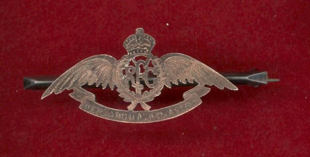 WW1 Royal Flying Corps H/M silver sweetheart brooch