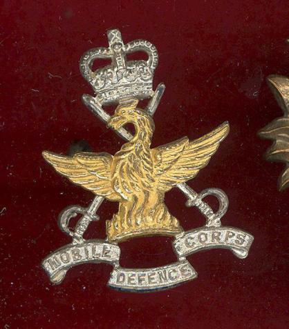 Mobile Defence Corps Officer's cap badge