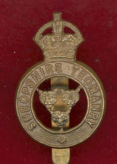 Shropshire Yeomanry post 1950 OR's cap badge