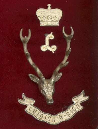 Scottish Seaforth Highlanders Officer's glengarry badge