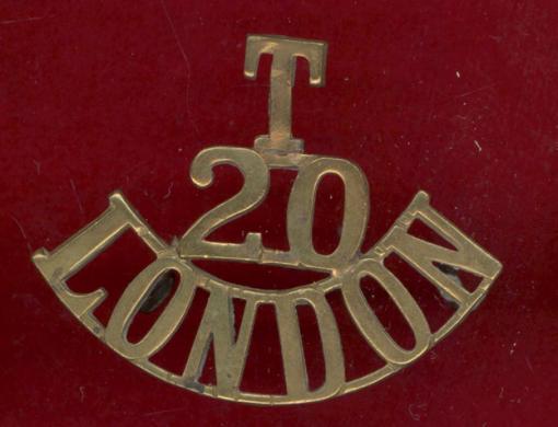 T/ 20 / LONDON WW1 shoulder title