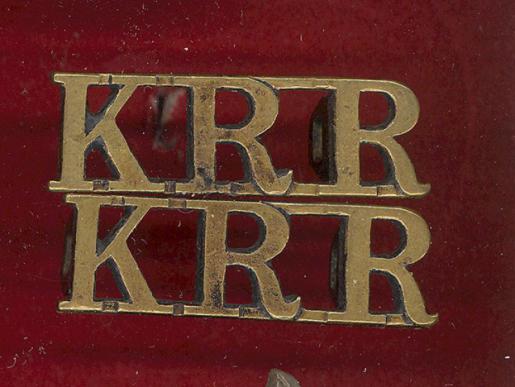 K-R-R King's Royal Rifle Corps shoulder titles