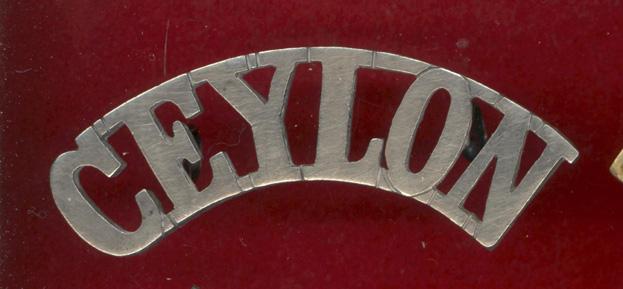 CEYLON  Ceylon Mounted Rifles shoulder title