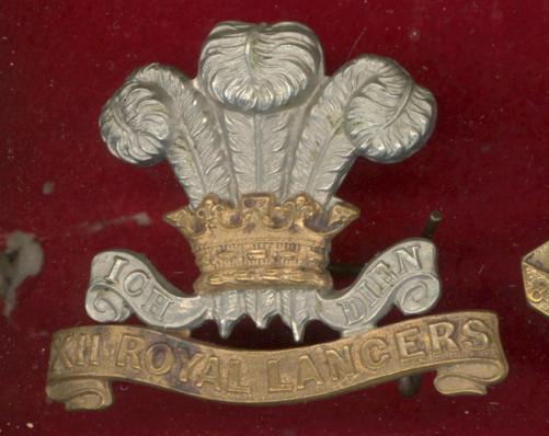 12th Prince of Wales's Royal Lancers Victorian OR's cap badge