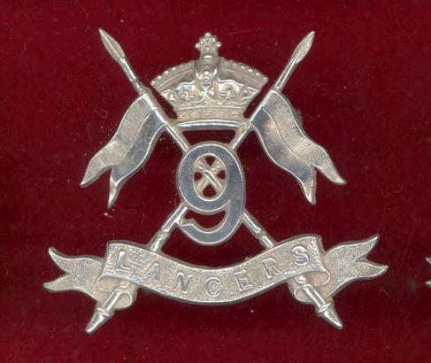 9th Queen's Royal Lancers Victorian Officer's cap badge