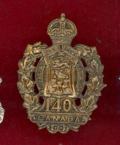 Canadian 140th New Brunswick Bn. WW1 CEF cap badge