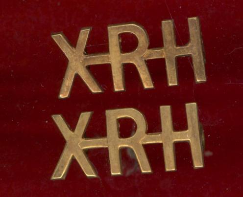 X-R-H 10th Royal Hussars Officer's shoulder titles