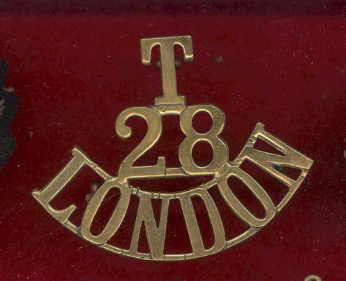 T / 28 / LONDON WW1 shoulder title