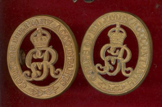 Corps of military Accountants OR's collar badges