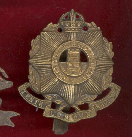 10th County of London Regiment Hackney Rifles OR's cap badge