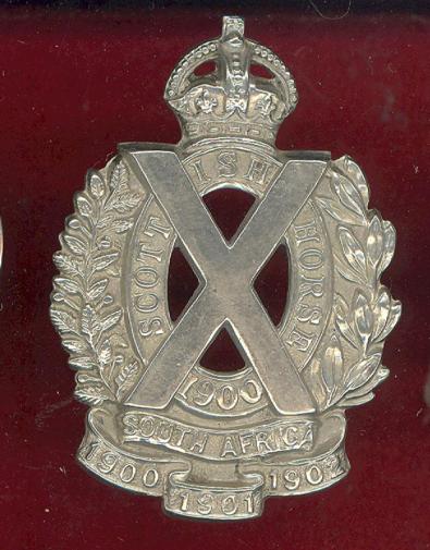 Scottish Horse Yeomanry King's Crown cap badge