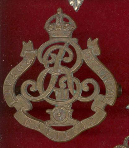 Royal Canadian Artillery Edwardian Officer's OSD cap badge