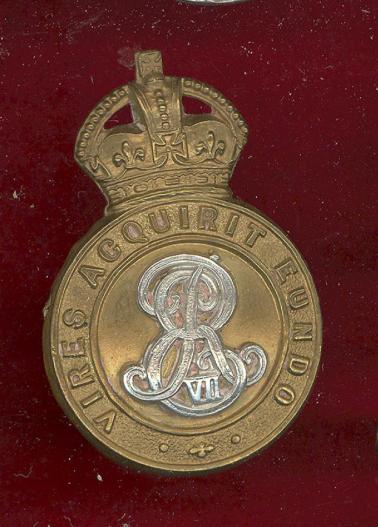 Royal Military College Sandhurst Edwardian Officer Cadet cap badge 