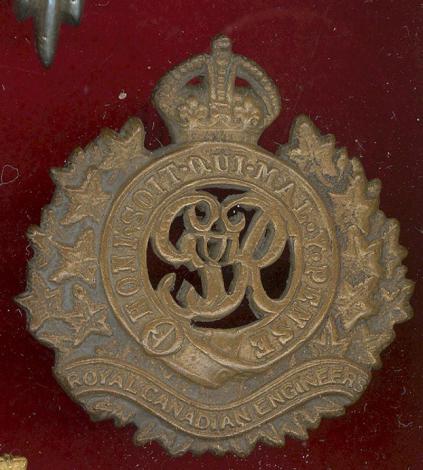 Royal Canadian Engineers WW2 cap badge