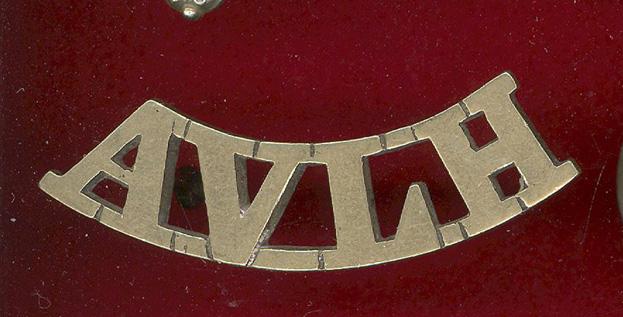 India Army Assam Valley Light Horse shoulder title. 