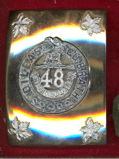 Canadian 48th Highlanders of Canada Officer's shoulder belt plate 