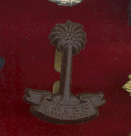 Royal West African Frontier Force WW2 plastic economy beret badge