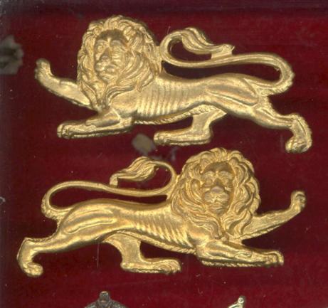 King's Own Royal Lancaster Regiment SNCO's collar badges