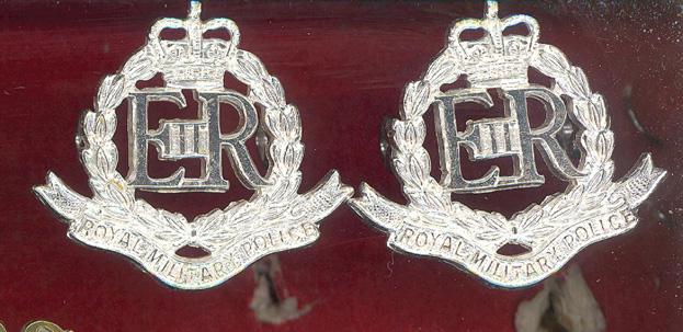 Royal Military Police Officers dress collar badges 