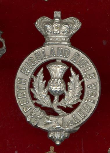 Scottish Perth Highland Rifle Volunteers Victorian glengarry badge