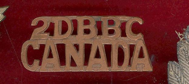 Canadian 2 D.B. B.C. WW1 CEF shoulder title