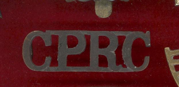 C-P-R-C Ceylon Planters Rifle Corps shoulder title