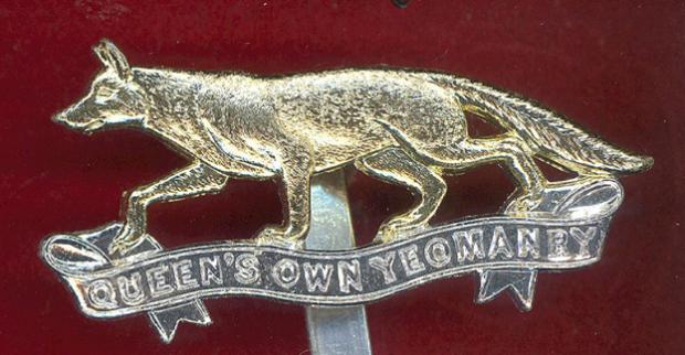 The Queen's Own Yeomanry staybright beret badge